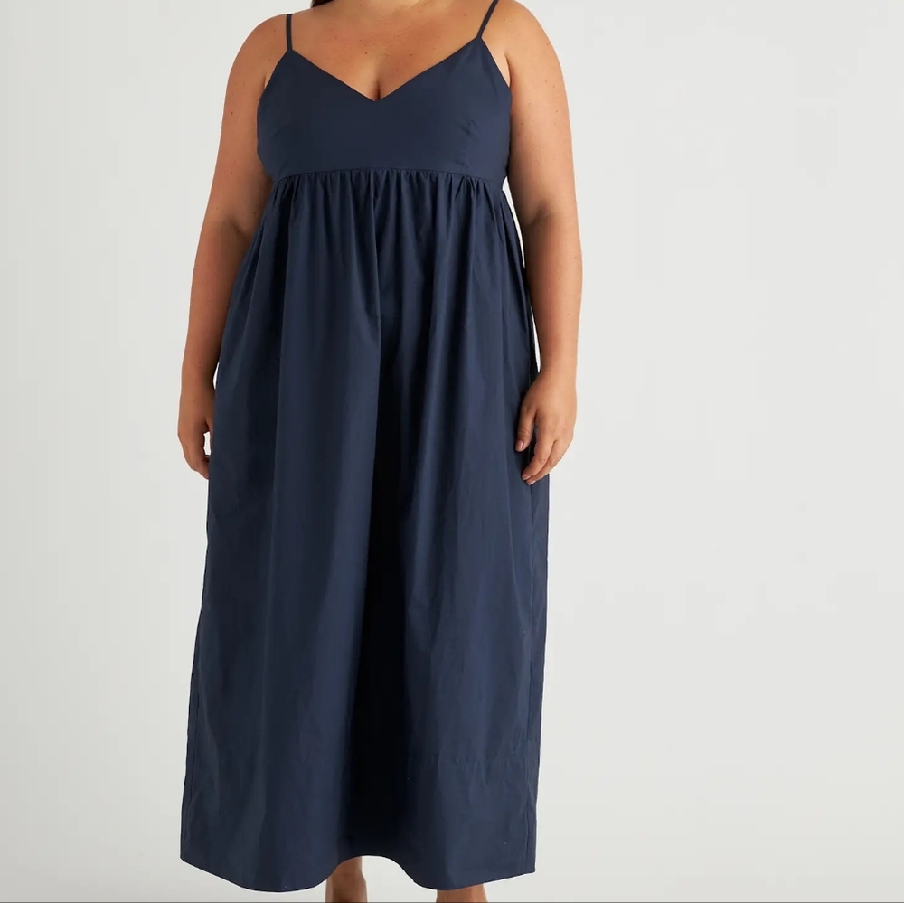 Quince 100% Organic Cotton Sleeveless Maxi Dress - Large - NWOT - BLACK